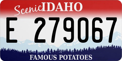 ID license plate E279067