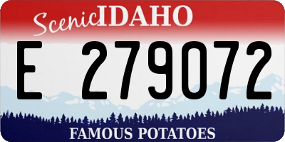 ID license plate E279072