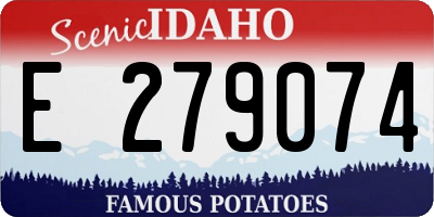 ID license plate E279074
