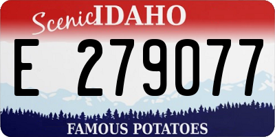 ID license plate E279077