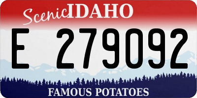 ID license plate E279092