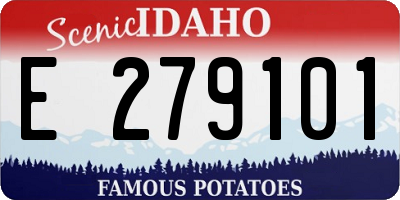 ID license plate E279101