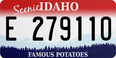 ID license plate E279110