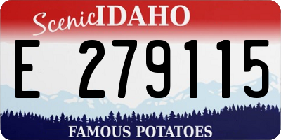 ID license plate E279115