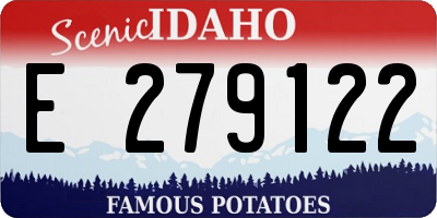 ID license plate E279122
