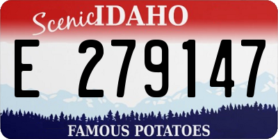 ID license plate E279147