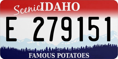 ID license plate E279151