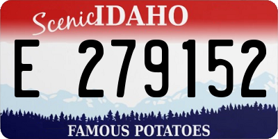 ID license plate E279152