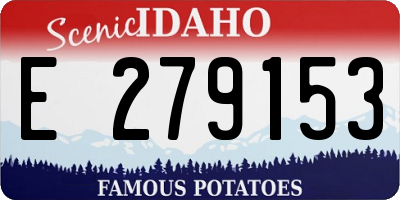 ID license plate E279153