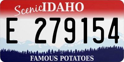 ID license plate E279154