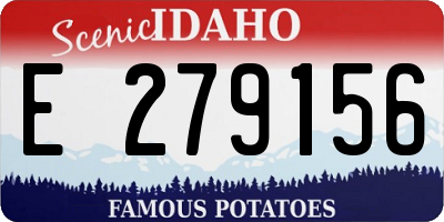 ID license plate E279156