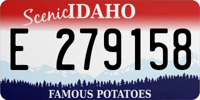 ID license plate E279158