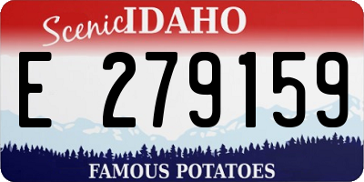 ID license plate E279159