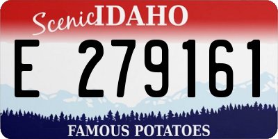 ID license plate E279161