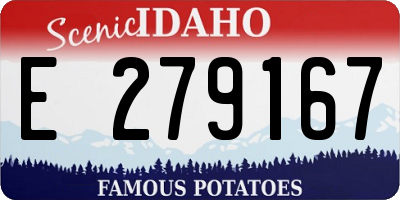 ID license plate E279167