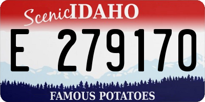 ID license plate E279170