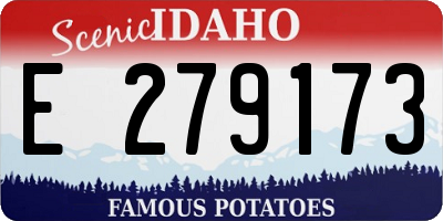 ID license plate E279173