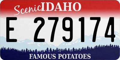 ID license plate E279174