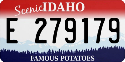 ID license plate E279179