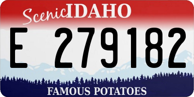 ID license plate E279182