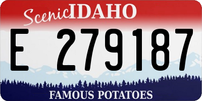 ID license plate E279187