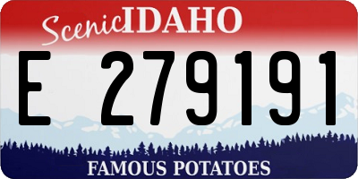 ID license plate E279191