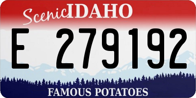 ID license plate E279192