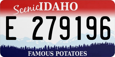 ID license plate E279196