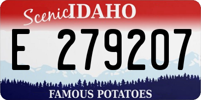 ID license plate E279207