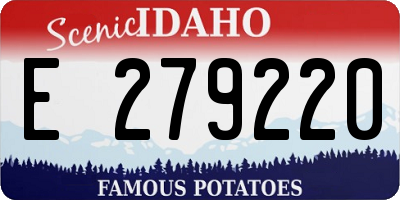 ID license plate E279220