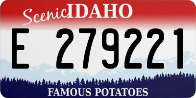 ID license plate E279221