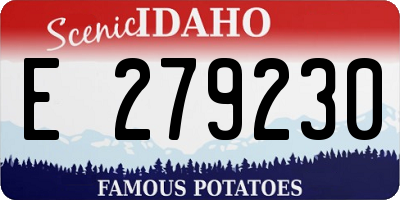 ID license plate E279230