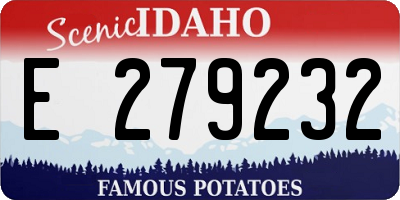 ID license plate E279232