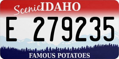 ID license plate E279235