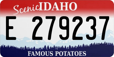 ID license plate E279237