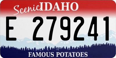 ID license plate E279241