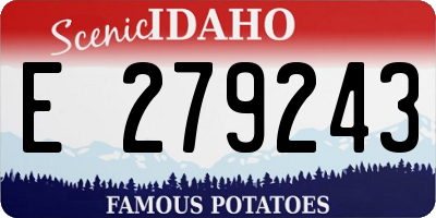 ID license plate E279243