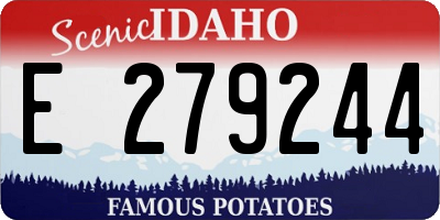 ID license plate E279244