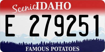 ID license plate E279251