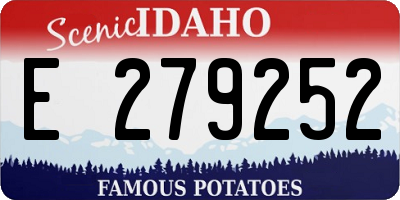 ID license plate E279252