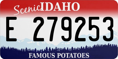ID license plate E279253