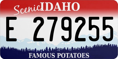 ID license plate E279255