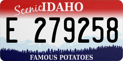 ID license plate E279258