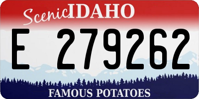 ID license plate E279262