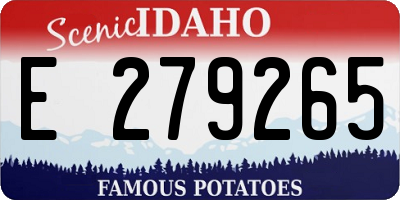 ID license plate E279265