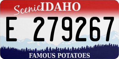 ID license plate E279267