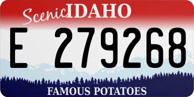 ID license plate E279268