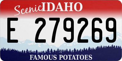 ID license plate E279269