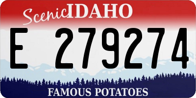 ID license plate E279274