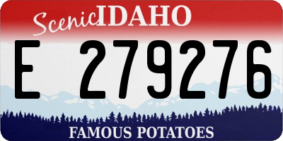 ID license plate E279276